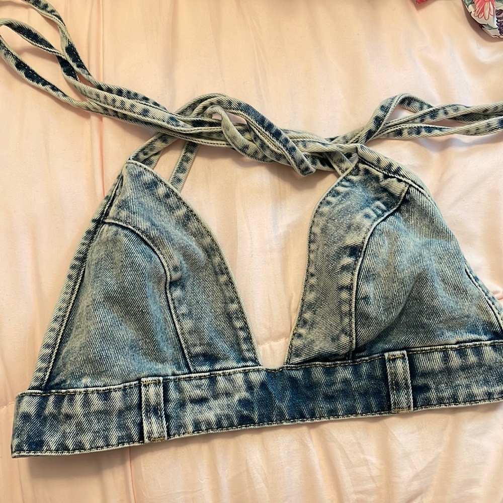 Denim bralette
